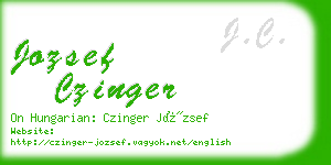 jozsef czinger business card